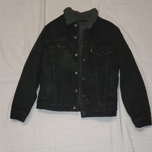 Levis small black sherpa Jean jacket
